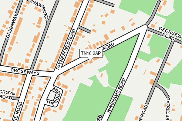 TN16 2AP map - OS OpenMap – Local (Ordnance Survey)