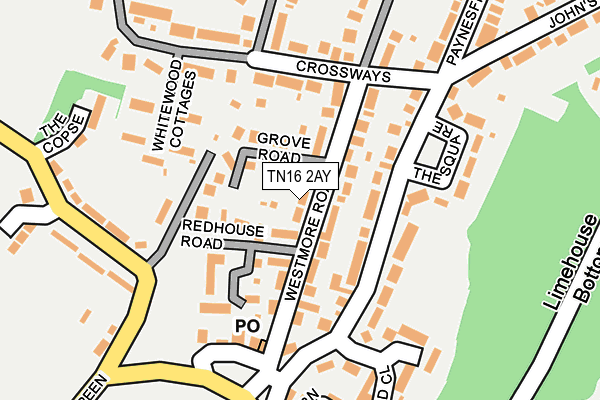 TN16 2AY map - OS OpenMap – Local (Ordnance Survey)