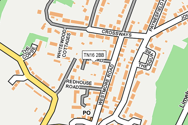 TN16 2BB map - OS OpenMap – Local (Ordnance Survey)