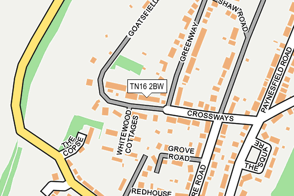 TN16 2BW map - OS OpenMap – Local (Ordnance Survey)