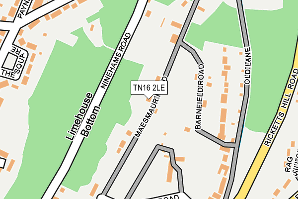 TN16 2LE map - OS OpenMap – Local (Ordnance Survey)