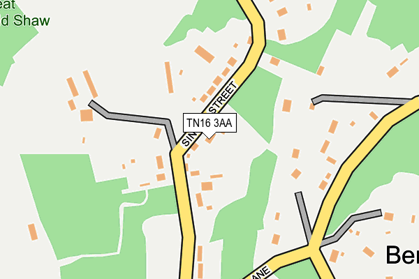 TN16 3AA map - OS OpenMap – Local (Ordnance Survey)