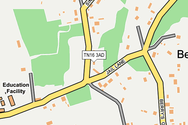TN16 3AD map - OS OpenMap – Local (Ordnance Survey)