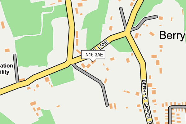 TN16 3AE map - OS OpenMap – Local (Ordnance Survey)