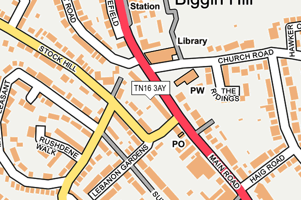 TN16 3AY map - OS OpenMap – Local (Ordnance Survey)