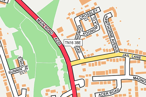 TN16 3BE map - OS OpenMap – Local (Ordnance Survey)
