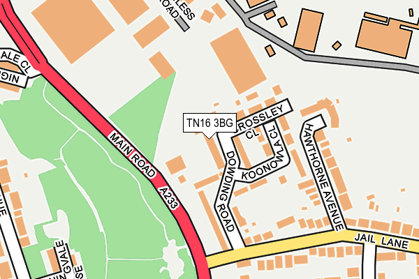 TN16 3BG map - OS OpenMap – Local (Ordnance Survey)