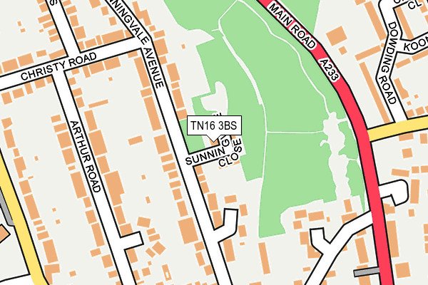 TN16 3BS map - OS OpenMap – Local (Ordnance Survey)