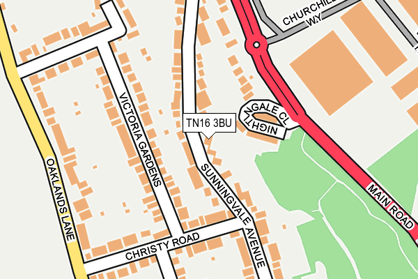 TN16 3BU map - OS OpenMap – Local (Ordnance Survey)