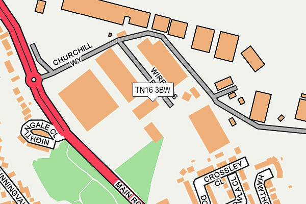 TN16 3BW map - OS OpenMap – Local (Ordnance Survey)