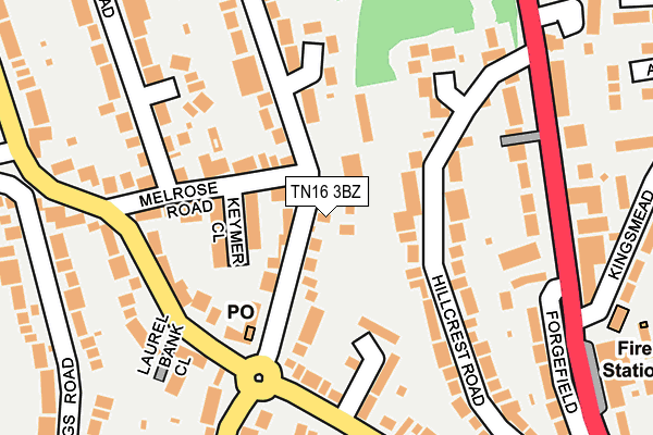 TN16 3BZ map - OS OpenMap – Local (Ordnance Survey)