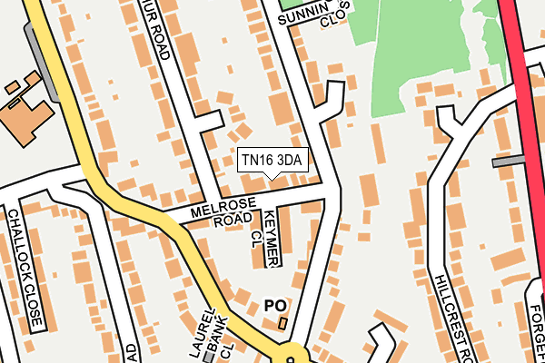 TN16 3DA map - OS OpenMap – Local (Ordnance Survey)