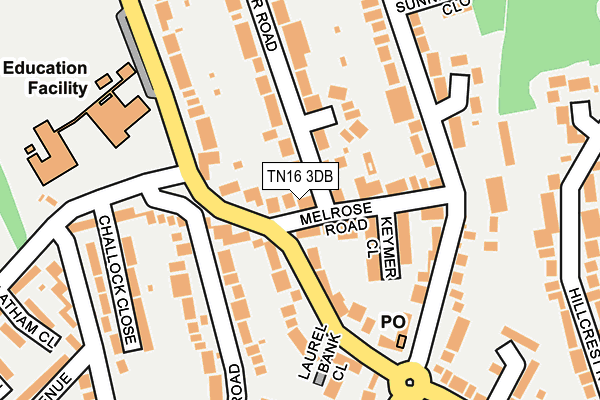 TN16 3DB map - OS OpenMap – Local (Ordnance Survey)