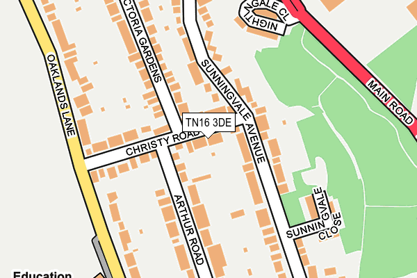 TN16 3DE map - OS OpenMap – Local (Ordnance Survey)