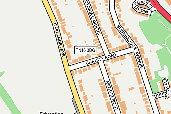 TN16 3DG map - OS OpenMap – Local (Ordnance Survey)