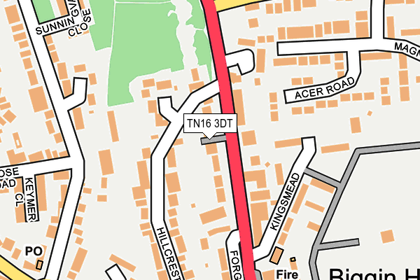 TN16 3DT map - OS OpenMap – Local (Ordnance Survey)