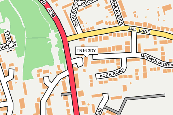TN16 3DY map - OS OpenMap – Local (Ordnance Survey)