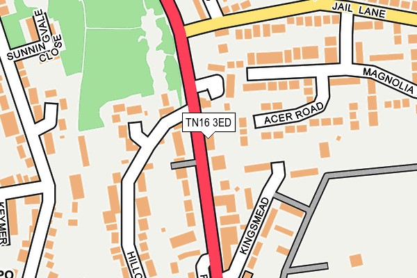 TN16 3ED map - OS OpenMap – Local (Ordnance Survey)