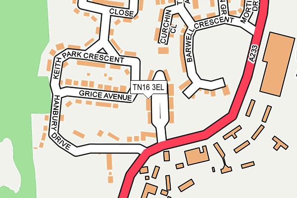 TN16 3EL map - OS OpenMap – Local (Ordnance Survey)