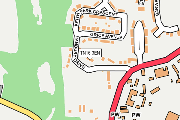 TN16 3EN map - OS OpenMap – Local (Ordnance Survey)