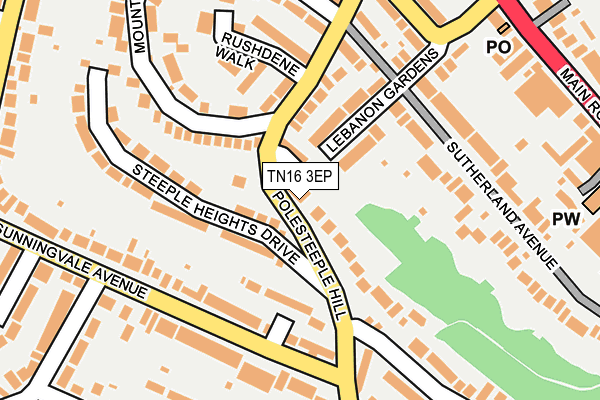 TN16 3EP map - OS OpenMap – Local (Ordnance Survey)