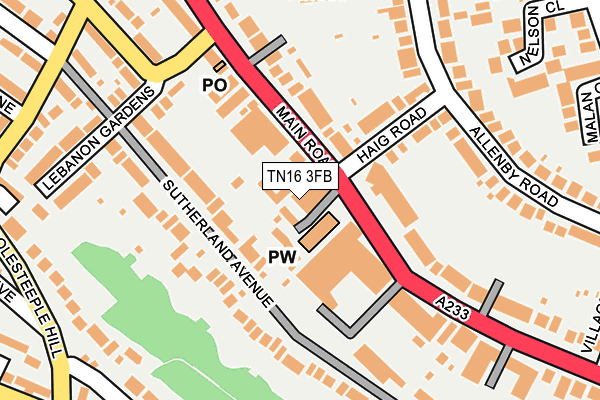 TN16 3FB map - OS OpenMap – Local (Ordnance Survey)