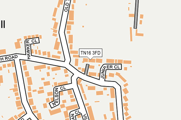 TN16 3FD map - OS OpenMap – Local (Ordnance Survey)