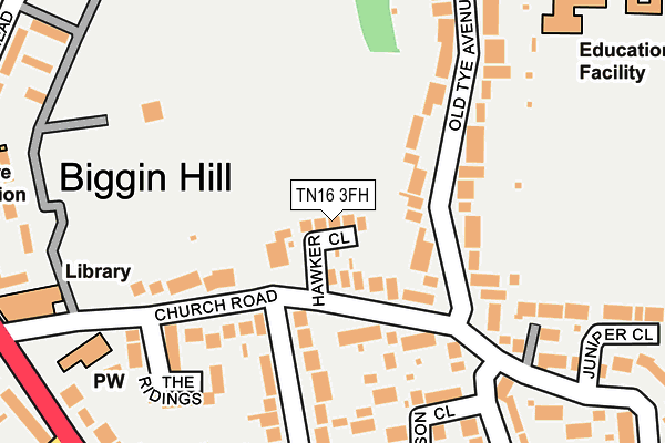 TN16 3FH map - OS OpenMap – Local (Ordnance Survey)