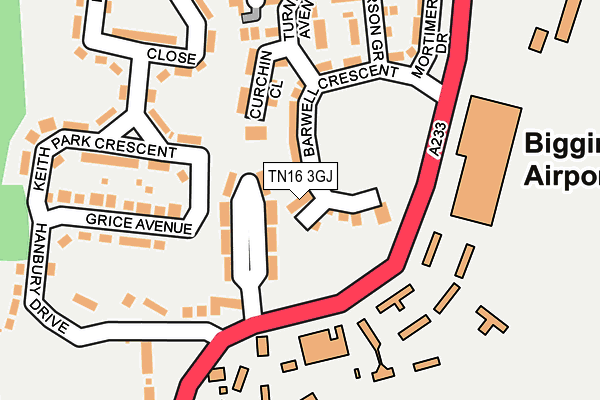 TN16 3GJ map - OS OpenMap – Local (Ordnance Survey)