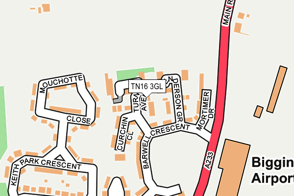 TN16 3GL map - OS OpenMap – Local (Ordnance Survey)