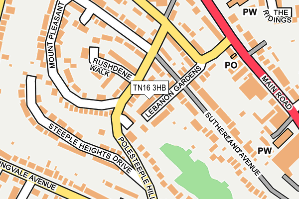 TN16 3HB map - OS OpenMap – Local (Ordnance Survey)
