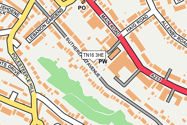 TN16 3HE map - OS OpenMap – Local (Ordnance Survey)