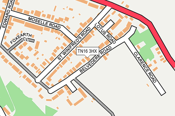 TN16 3HX map - OS OpenMap – Local (Ordnance Survey)