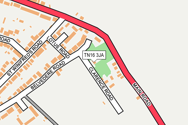 TN16 3JA map - OS OpenMap – Local (Ordnance Survey)