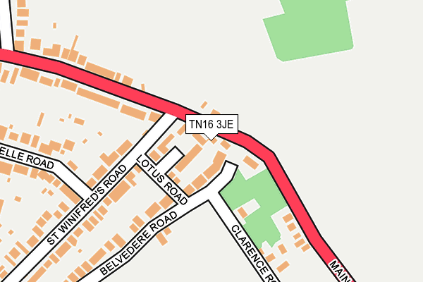 TN16 3JE map - OS OpenMap – Local (Ordnance Survey)