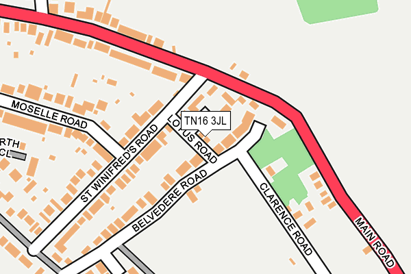 TN16 3JL map - OS OpenMap – Local (Ordnance Survey)