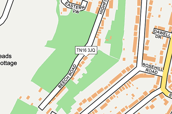 TN16 3JQ map - OS OpenMap – Local (Ordnance Survey)