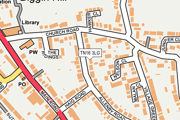 TN16 3LG map - OS OpenMap – Local (Ordnance Survey)