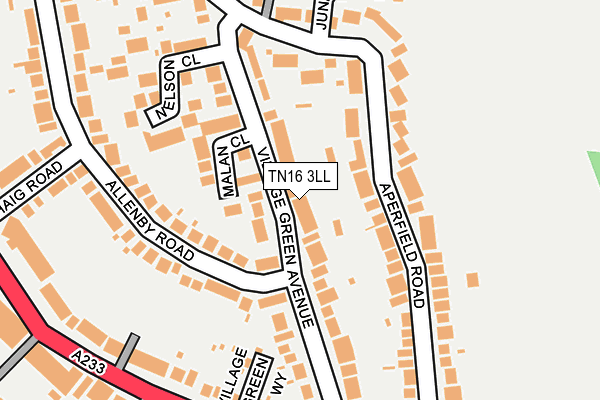 TN16 3LL map - OS OpenMap – Local (Ordnance Survey)
