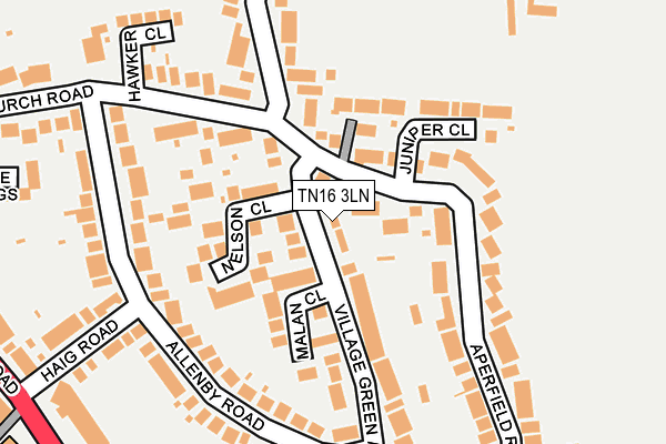 TN16 3LN map - OS OpenMap – Local (Ordnance Survey)