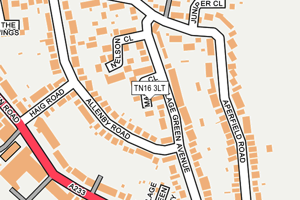 TN16 3LT map - OS OpenMap – Local (Ordnance Survey)