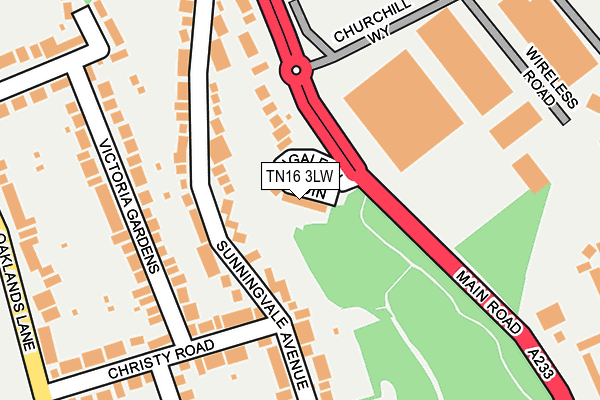 TN16 3LW map - OS OpenMap – Local (Ordnance Survey)