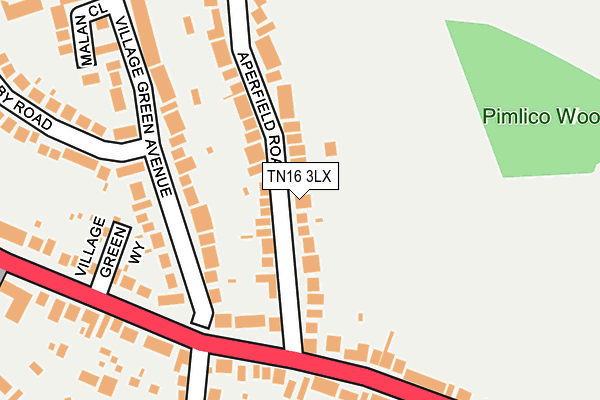 TN16 3LX map - OS OpenMap – Local (Ordnance Survey)