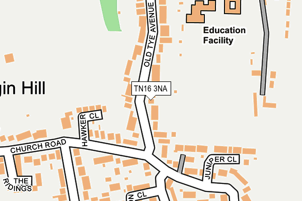 TN16 3NA map - OS OpenMap – Local (Ordnance Survey)