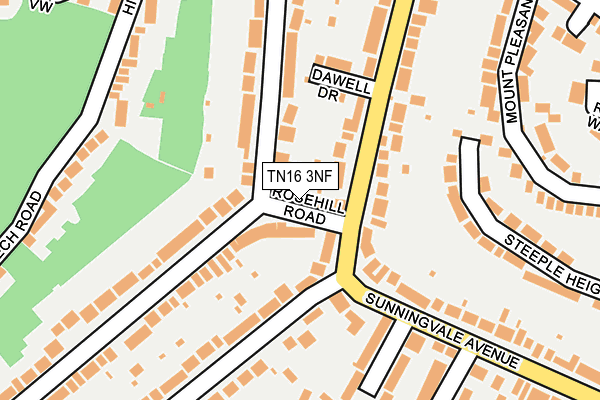 TN16 3NF map - OS OpenMap – Local (Ordnance Survey)