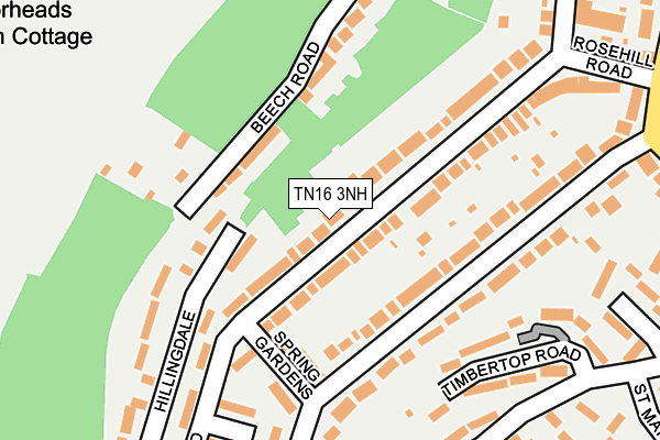 TN16 3NH map - OS OpenMap – Local (Ordnance Survey)