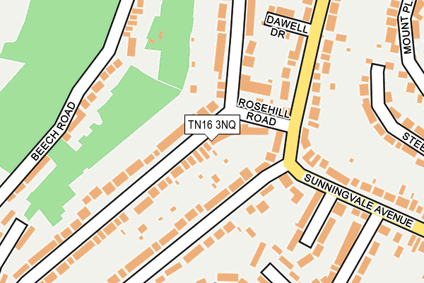 TN16 3NQ map - OS OpenMap – Local (Ordnance Survey)