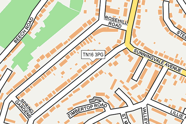 TN16 3PG map - OS OpenMap – Local (Ordnance Survey)