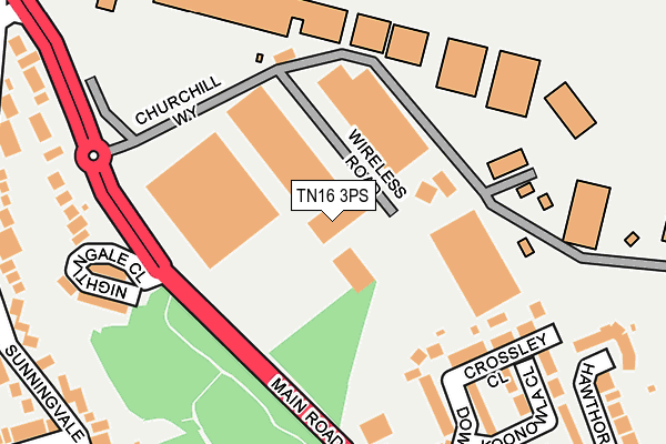 TN16 3PS map - OS OpenMap – Local (Ordnance Survey)