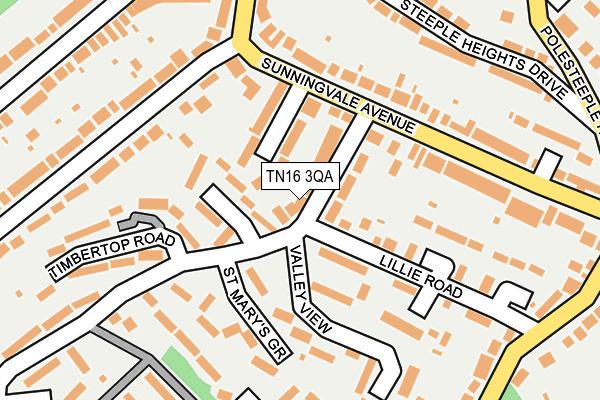 TN16 3QA map - OS OpenMap – Local (Ordnance Survey)
